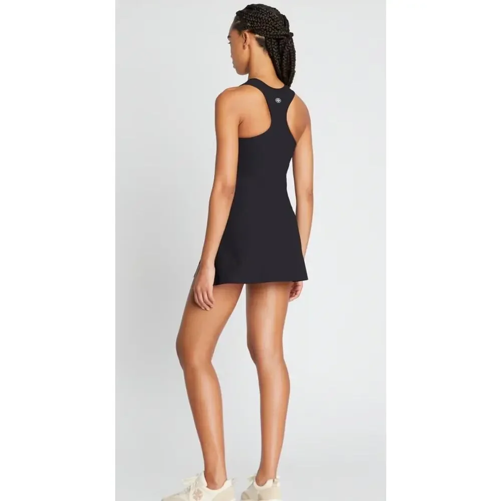 Tory Burch Performance Jersey Side-Slit Tennis Dress Racerback Design - Med